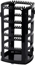Sooyee 360 Rotating Earring Holder and Jewelry Organizer, 4 Tiers Jewelry Rack Display Classic Stand, 156 Holes and 160 Grooves for Necklaces Earrings Piercings, Black - color: Black