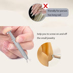 QWALIT Piercing Taper Threadless Insertion Tool - Titanium Labret Pin 16g, 18g, 20g - color: 11 - Ball Grabber Tool