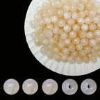 8mm Crackle Glass Beads for Jewelry Making, 700Pcs Round Crystal Beads for Bracelets, DIY Crafts (Champange Crackle) - color: Champange Crackle