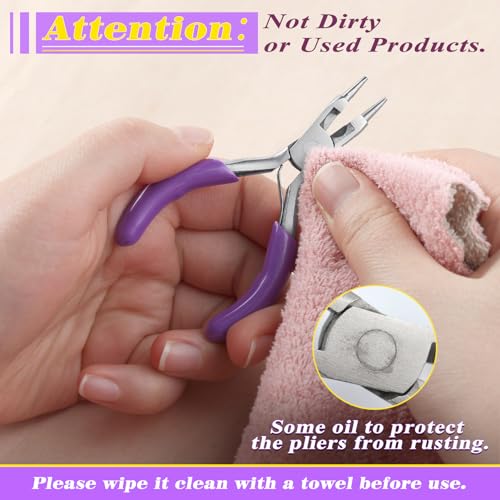SPEEDWOX 3 Inch Mini Pliers - Round Nose, Cutter, Wire Bending, Looper, Ring Bending, Wire Looping Pliers for Jewelry Making - style: Round Nose Pliers with Cutter