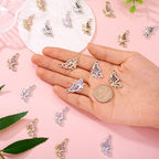 FASHEWELRY 24Pcs Alloy Enamel Butterfly Charms for Jewelry Making, 6 Styles Butterfly Jewelry Charms Flying Insect Charms for Necklace Bracelet Earrings DIY Supplies - color: 6 Styles-Butterfly