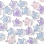 195Pcs Bracelets Beads, Mixed Color Star Transparent Faceted Acrylic Spacer Beads for Jewelry Necklaces Earrings Keychain Making and Crafting DIY Craft Gift - color: Star in Star-195 pcs