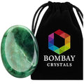 Green Aventurine Worry Stone – Genuine Polished Palm & Thumb Stone for Luck, Heart Chakra & Travel Mindfulness Gift - color: Green Aventurine