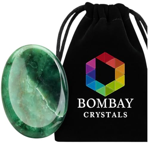 Green Aventurine Worry Stone – Genuine Polished Palm & Thumb Stone for Luck, Heart Chakra & Travel Mindfulness Gift - color: Green Aventurine