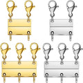 Layering Magnetic Necklace Clasps, Stainless Steel Chain Link Clasps, Multiple Necklace Clasp for Layered Look (4pcs A) - color: 4pcs A
