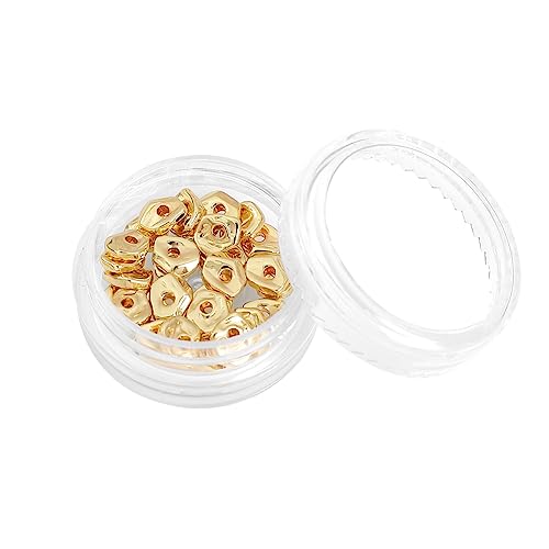 BEADIA 14K Gold Plated Irregular Spacer Beads 5x6mm 30pcs for Jewelry Making Findings Non Tarnish - color: 14K Gold, size: 5x6mm Irregular