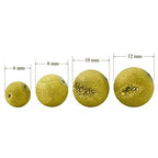 RUBYCA Round Dyed Electroplated Druzy Agate Quartz Crystal Gemstone Beads (1 Strand, Gold, 6mm) - color: Gold, size: 6mm
