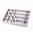 Oirlv Velvet Stackable Jewelry Trays Rings Display organizer Home Storage Trays (24 Grids) - size: 24 Grids Ring