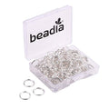 BEADIA Open Jump Rings Sliver 0.9x10mm 200pcs for DIY Jewelry Making Supplies - color: Silver, size: 0.9*10mm