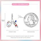 925 sterling silver Bead Charm for Pandora bracelets and Necklaces - Cute Heart Animal Ocean Pendant Bead Charms with Cubic Zirconia Mother's Day Jewelry Making DIY Gifts for Women Wife/Girlfriend - color: Painting Palette and Brush Charm