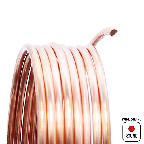 18 Gauge 50 FT Solid Bare Copper Wire Round, Bright, Dead Soft, (Choose 25 to 100 Ft., 10 to 30 Ga.) - size: 18 Gauge - 50 Feet Spool