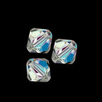 Perlin Preciosa Bohemian 3mm Crystal Glass Beads 100 pcs Czech Bicone Colorful Mix Beads for DIY Jewelry Making Double Cone Bead Bracelet Earring Necklace Crafting (Crystal AB) - color: Crystal AB