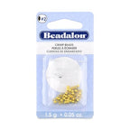 Beadalon Crimp Beads, Size #2, Gold Color, 1.5 g, Approx. 45 pc - color: Gold, size: Size #2, 45 pc