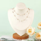 KYUNHOO 16.4 Feet White Handmade Raw Stone Chain Links on Roll Gold Plated Chains for Jewelry Making Brass Crafts with Jump Rings Lobster Clasps for DIY Jewelry - color: Natural Stone-White