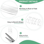 M METERXITY 2Roll 0.2mm Jewelry Wire, 32 Gauge 328FT Craft Wire Copper Beading Wire for Jewelry Making/Planting/Weaving/DIY Crafting, Soft Metal Wires [100M, Silver] - color: Silver, size: 32 Gauge 328FT