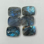 Natural Stone Pendants Faceted Flash Labradorite Stone Beads Flash Crystal Gemstone Charms for Jewelry Making Necklace Bracelet Gift - color: rectangle