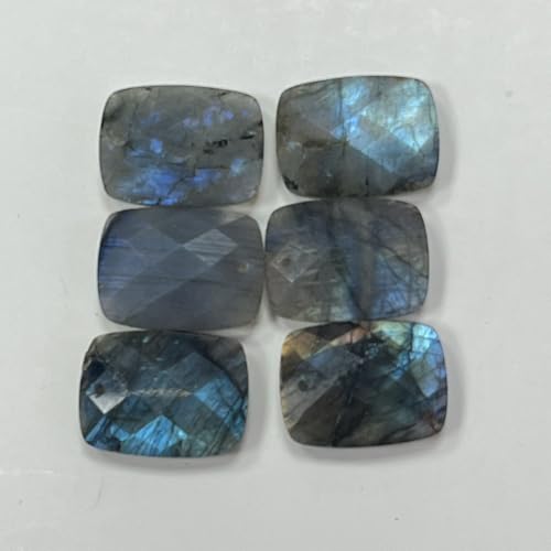 Natural Stone Pendants Faceted Flash Labradorite Stone Beads Flash Crystal Gemstone Charms for Jewelry Making Necklace Bracelet Gift - color: rectangle