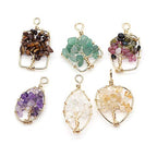 QSLLER 5pcs Natural Stone Pendants,Irregular Shape Natural Semi-Precious Stones Pendant Charms（20-40mm） for DIY Jewelry Making Necklace Bracelet