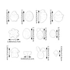 Easter Polymer Clay Cutters Set - 12pcs Sharp & Durable Bunny, Chick, Egg & Lily Shapes for DIY Earring Jewelry Making, Soft Clay Crafts & Spring Holiday Supplies - color: 2L color