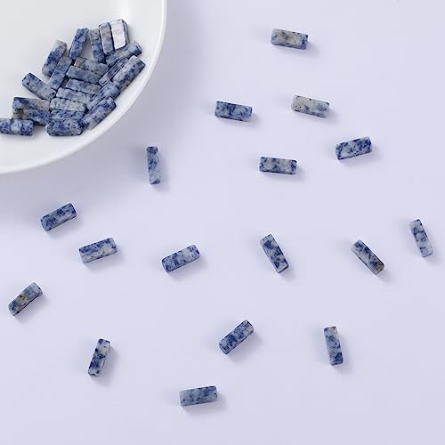 Natural Blue Sodalite Rectangle Tube Beads 4x13mm 38cm/str Loose Semi Gemstone Stone Beads for Making Bracelets Necklace Earrings - color: Blue Sodalite, size: 4x13mm Rectangle