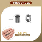 uxcell 500 Pcs Tube Crimp Beads, 1.5x1.5mm Copper Crimp Beads End Stopper Beads Tiny Loose Spacer Beads for Earrings Necklaces Bracelets Pendant DIY Crafts, Black - color: Black, size: 1.1 mm