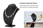 Polmart Modern Necklace Display Bust (Black Leatherette, 11 ½”H) - color: Black Leatherette, size: 11 ½”H