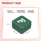 PATIKIL Travel Jewelry Case,F Initial Small Travel Jewelry Box Organizer Rings Earrings Storage Case Personalized Gifts for Women Girls Birthday Christmas Bridesmaid Gifts,Dark Green - style: F