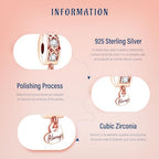 Clip Stopper Spacer Charms for Bracelets Necklaces, Compatible with Pandora,Jewery Mking DIY - style: Always Inifinity Pavé Clip 14K Rose Gold Plated