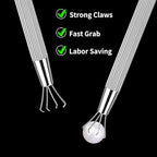 3Pcs Grabber Tool Holder Set Jeweler's Pick Up Sprinkle Pen Jewelry Tweezers 4 Claw Piercing Ball with Prongs Diamond Claw Precision Stainless Steel For Tiny Objects IC Chip Electronic Components - color: Black