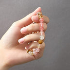 MAIBAOTA Healing Crystal Bracelet for Women Men, 8/4 mm Natural Stone Beaded Bracelets, Jewelry Birthday Gifts, Round Gemstones Stretch Bracelets - color: Multi-Watermelon, size: 8 mm