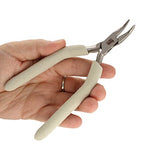 The Beadsmith Bent Chain Nose Pliers, 6.25 inches (159mm), Polished Steel Head with Elongated Handle & Double-leaf Spring - style: Bent Chain Nose
