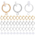SUNNYCLUE 1 Box 30Pcs Clip on Earring Converters Brass Earrings Components Huggie Hooks with Open Loops Ear Pads Earring Clips for Jewelry Making Non-Pierced Ears DIY Earring Backs & Findings Adult - color: 30pcs 2 Colors Brass Earring Clips