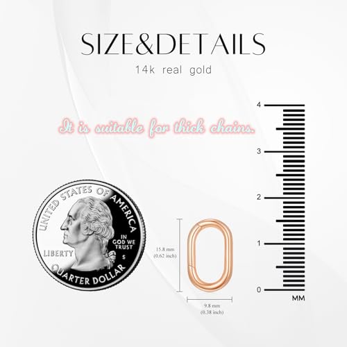 14K Gold Jewelry Clasp Necklace Extender Clasp Bracelet Extension Connector for DIY Necklace Bracelet Anklet Jewelry Making (Style 3-Rose) - size: Style 3-Rose