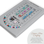 The Beadsmith Bead Board, Grey Flocked, 28” U-Shaped Channel, 8.5 x 12 inches, Design Boards for Creating Bracelets, Necklaces and Other Jewelry - size: 28" - 1 Channel