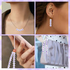 Looconi 1400pcs Purple Letter Beads 7x4mm and Heart Star Alphabet Beads for Jewelry Making - color: Purple
