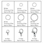 1050 Pieces Open Jump Rings and 150 Pieces Lobster Clasps, Silver Jump Rings Metal Split Connectors for Jewelry Making Crafts (Silver) - color: Silver