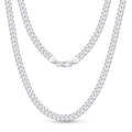 OCHCOH 925 Sterling Silver Clasp 3mm3.5mm4mm5mm7mm Cuban Link Chain Necklace for Men Diamond Cut Silver Chain Necklace for Women 16 18 20 22 24 26 28 30 Inch - size: 24 Inch, style: 5mm
