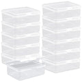 Clear Plastic Beads Storage Containers Empty Mini Storage Containers Box,12 Pack Plastic Storage Container with Lids,Beads Storage Box with Hinged Lid for Beads,Earplugs,Pins (5 x 3.4 x 1.7 inch) - size: 5 x 3.4 x 1.7 inch