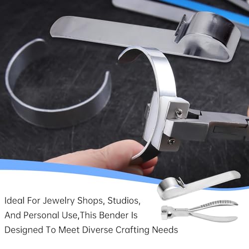 1 Set Metal Bracelet Making Kit, Metal Ring Jewelry Wire Bracelet Bending Tool, Bracelet Helper Jewelry Repair Kit Tools for Smooth Curves and Creative Designs