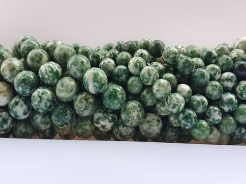 Stone Beads 6mm 140pcs Green Spot Jasper Beads Round Loose Gemstones Beads for Bracelet Necklace Jewelry Making (6mm, 60606 Green Spot Jasper) - color: Green Spot Jasper Beads, size: 6mm