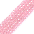 6mm Pink Zircon Faceted Gemstone Round Loose Beads Strand 15.5-16" DIY Jewelry Making - color: Pink Zircon