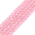 6mm Pink Zircon Faceted Gemstone Round Loose Beads Strand 15.5-16" DIY Jewelry Making - color: Pink Zircon