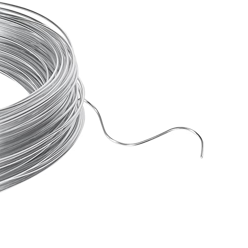 18 Gauge Aluminum Craft Wire, 165 Feet 1mm Bendable Metal Wire for Jewelry Making, Sculpting, Floral Making, Wreath Making, Crafting, Wire Wrapping, Christmas Ornaments (Silver) - color: Silver