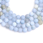 GEM-Inside Natural 10mm Aquamarine Quartz Gemstone Loose Beads Frosted Round A Grade Crystal Energy Stone Power for Jewelry Making 15" - color: Aquamarine, size: 10mm