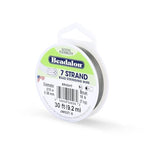 Beadalon 7 Strand Stainless Steel Bead Stringing Wire, .015 in / 0.38 mm, Bright, 30 ft / 9.2 m - color: Bright, style: .015 in / 0.38 mm , 30 ft / 9.2 m
