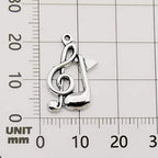 Youdiyla 70pcs Musical Symbol Charms Collection, BULK Music Notes Elements Guitar Violin Microphon Tape Horn Charms Metal Pendant Craft Supplies Findings for Jewelry Making-Silver HM211 - color: Silver Music Charms-70pcs