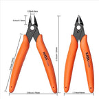 KATA Micro Wire Cutters Pliers: Precision Flush Cutter Tools for Jewelry Making Craft- 5-Inch Small Zip Tie Cutter Nippers - Mini Wire Side Cutting Snips for Electronics, Hobby Plastic Models, Gundam - color: Orange