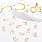 Beebeecraft 1 Box 50Pcs Leverback Earring Hooks 24K Gold Plated Brass French Earwires 16.5x11mm Clasp Earring Hooks for Jewelry Making - color: 16.5x11mm Round Disc Earring Hooks