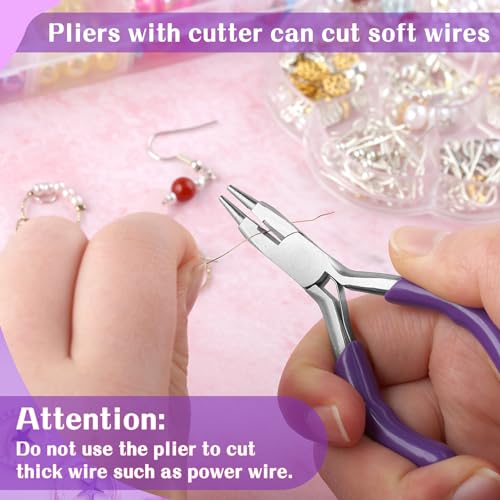 SPEEDWOX 3 Inch Mini Pliers - Round Nose, Cutter, Wire Bending, Looper, Ring Bending, Wire Looping Pliers for Jewelry Making - style: Round Nose Pliers with Cutter