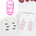 Xaekicr Halloween Skull Polymer Clay Cutters – 3-Stacked Skull Shape Clay Earring Cutters for DIY Jewelry, Polymer Clay Molds, Clay Tools – Halloween Cookie & Earring Making Supplies - color: P color